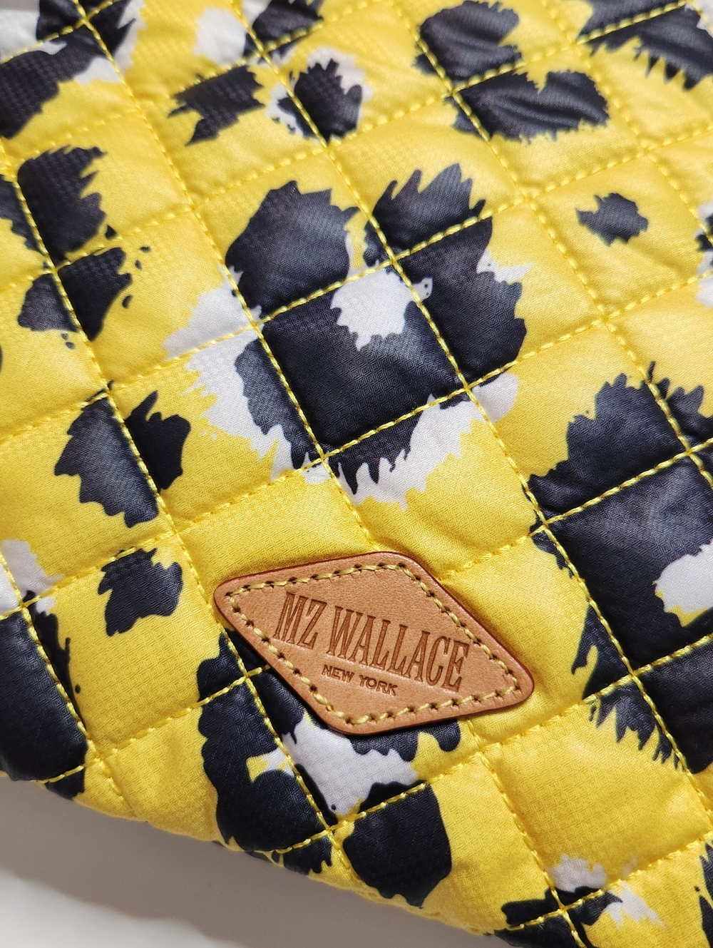 MZ Wallace Yellow Leopard Animal Print Metro Flat Crossbody Purse - Picture 6 of 6